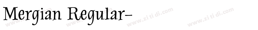 Mergian Regular字体转换